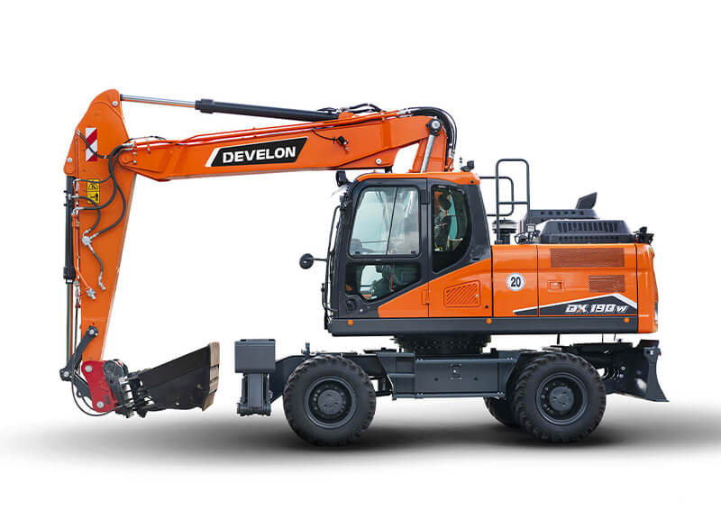 колесен багер develon dx190w-7 модел